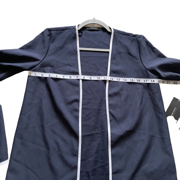 NWT Zara Women’s Black Blazer Cardigan Jacket Bell Sleeves Sz Small - Picture 5 of 7